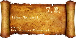 Tiba Marcell névjegykártya