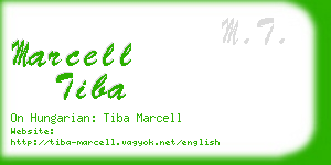 marcell tiba business card